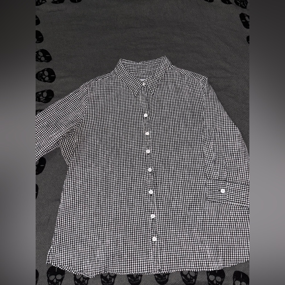 Black and White Gingham Shirt